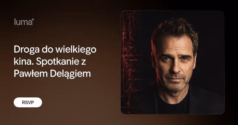 Poster for the evening with Paweł Deląg at WYTWØRNIA BAR in Warsaw
